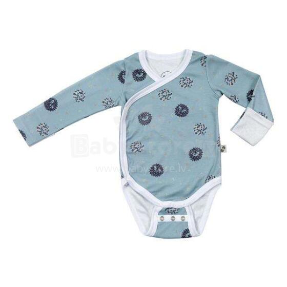 NordBaby Body Kim Art.266435 Blue Бодик с длинными рукавами на кнопочках, 95% хлопок