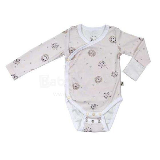 NordBaby Body Kim Art.266433 Beige Бодик с длинными рукавами на кнопочках, 95% хлопок