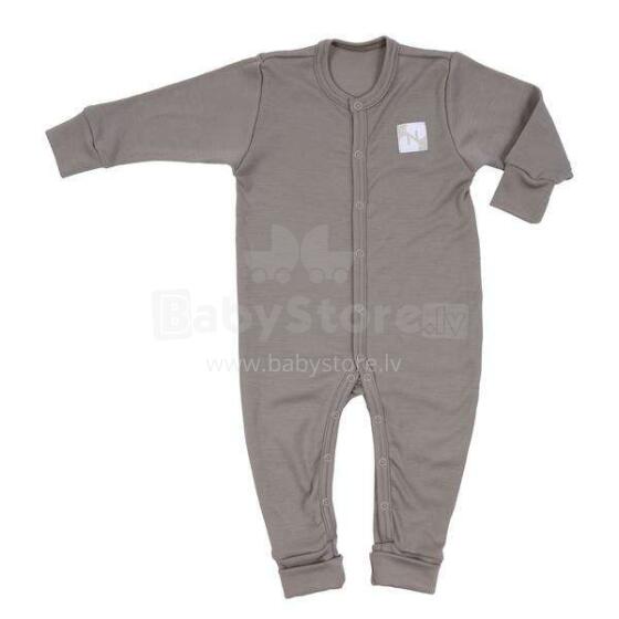 Nordbaby Merino Sleepsuit Art.263660 Dark Grey