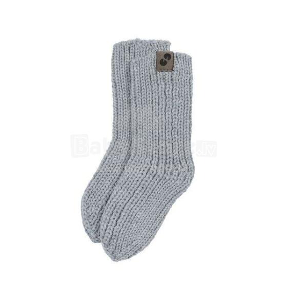 Nordbaby Socks Merino Art.263119	 Grey Merino vilnas zeķes 3-6 mēn.