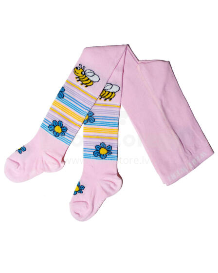 Weri Spezials Детские колготки Little Bee Light Pink ART.SW-1784 Высококачественные детские хлопковые колготки для девочек