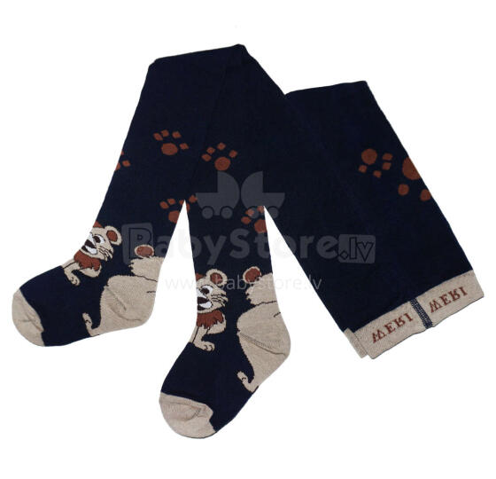 Weri Spezials Bērnu Zeķubikses Little Lion Navy ART.WERI-2207 Augstas kvalitātes bērnu kokvilnas Zeķubikses zēniem