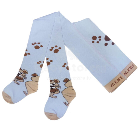Weri Spezials Children's Tights Little Lion Light Blue ART.WERI-2390 High quality children's cotton tights for boys