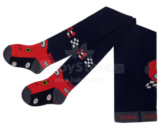 Weri Spezials Детские колготки Blitz Navy ART.WERI-5311 Высококачественные детские хлопковые колготки для мальчиков