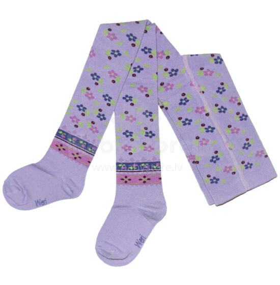Weri Spezials Детские колготки Etno Lilac ART.WERI-0125 Высококачественные детские хлопковые колготки для девочек