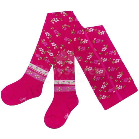 Weri Spezials Детские колготки Etno Pink ART.WERI-3553 Высококачественные детские хлопковые колготки для девочек