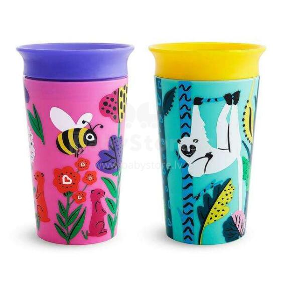 Munchkin Miracle  360° Sippy Cup Art.276579 Mācību krūzīte 266 ml,2 gab