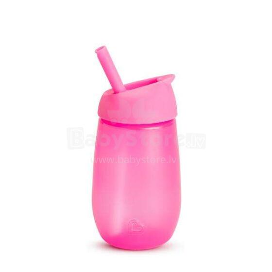 Munchkin Simple Clean Art.257236	 Krūzīte ar mīkstu silikona salmiņu ērtākai dzeršanai, 295ml.