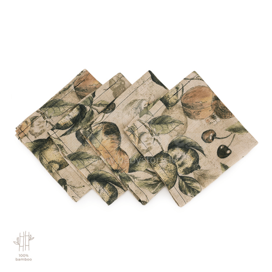 Makaszka Muslin Wipe Art.154373 Augstākās kvalitātes muslina ietināšanas autiņš no bambusa, 4 gb. (35x35 cm)