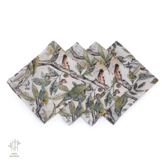 Makaszka Muslin Wipe Art.154374 Augstākās kvalitātes muslina ietināšanas autiņš no bambusa, 4 gb. (35x35 cm)