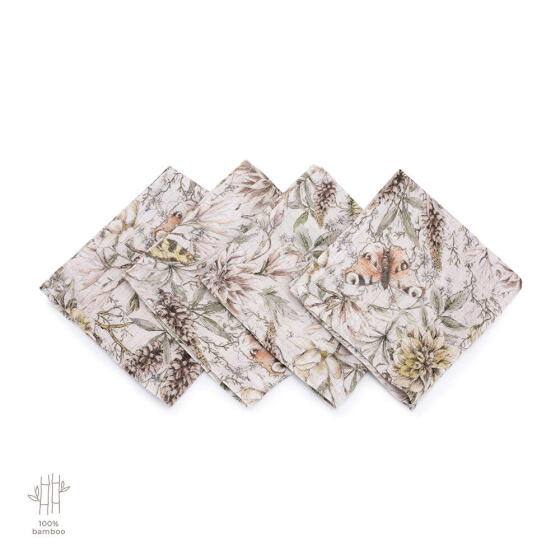 Makaszka Muslin Wipe Art.154377 Augstākās kvalitātes muslina ietināšanas autiņš no bambusa, 4 gb. (35x35 cm)