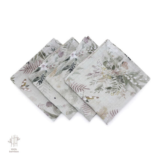 Makaszka Muslin Wipe Art.154379 Augstākās kvalitātes muslina ietināšanas autiņš no bambusa, 4 gb. (35x35 cm)