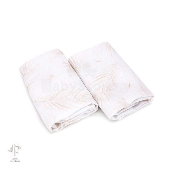 Makaszka Muslin Wipe Art.154384 Augstākās kvalitātes muslina ietināšanas autiņš no bambusa, 2 gb. (65x65 cm)