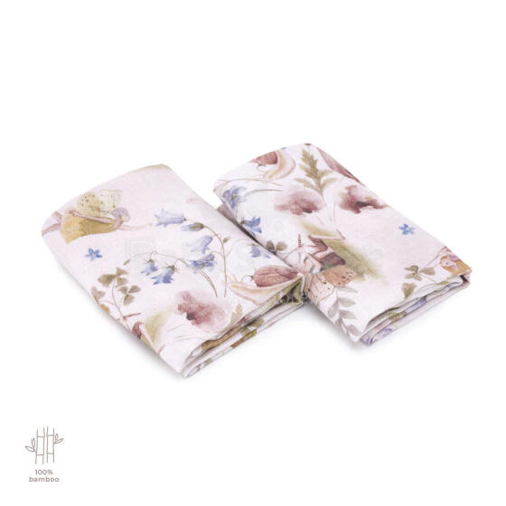 Makaszka Muslin Wipe Art.154389 Augstākās kvalitātes muslina ietināšanas autiņš no bambusa, 2 gb. (65x65 cm)