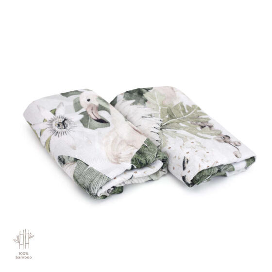 Makaszka Muslin Wipe Art.154390 Augstākās kvalitātes muslina ietināšanas autiņš no bambusa, 2 gb. (65x65 cm)