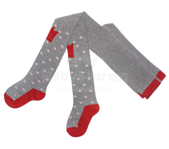 Weri Spezials Children's Tights Crown Heather Grey ART.WERI-44691 High quality children's cotton tights for gilrs