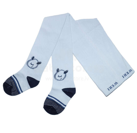 Weri Spezials Детские колготки Contour Bear Light Blue ART.WERI-1338 Высококачественные детские хлопковые колготки для мальчиков