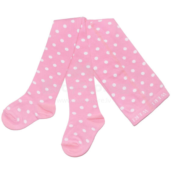 Weri Spezials Детские колготки White Dots Rose ART.SW-0131 Высококачественные детские хлопковые колготки для девочек