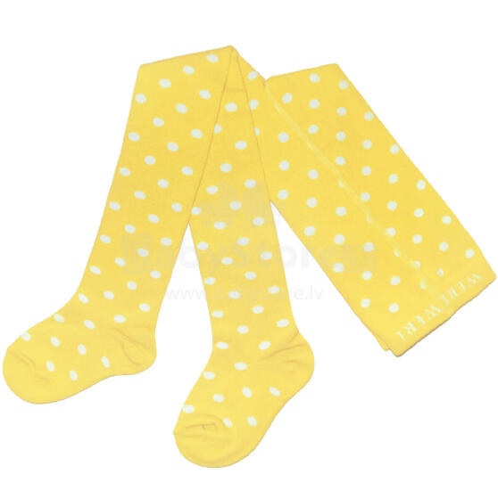 Weri Spezials Детские колготки White Dots Vanilla ART.SW-0137 Высококачественные детские хлопковые колготки для девочек