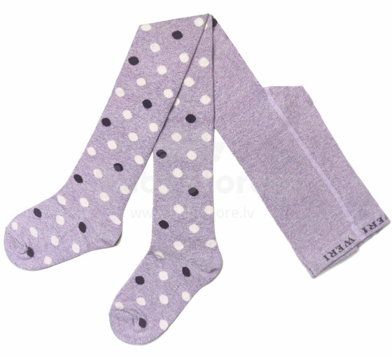 Weri Spezials Children's Tights Colorful Dots Violet  ART.WERI-4003 High quality children's cotton tights for gilrs
