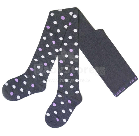 Weri Spezials Bērnu Zeķubikses Colorful Dots Anthracite  ART.WERI-4008 Augstas kvalitātes bērnu kokvilnas Zeķubikses meitenēm