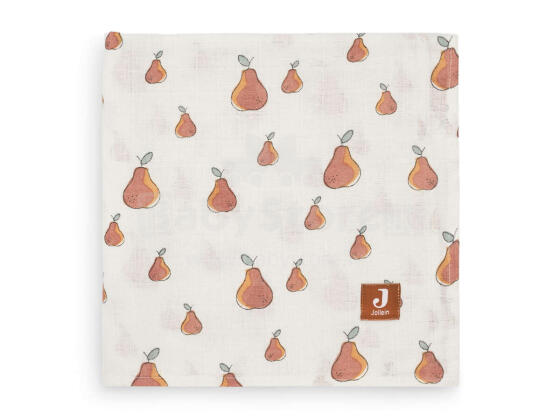 Jollein Muslin Pear Art. 535-852-66031 Augstākās kvalitātes muslina ietīšanas autiņš no bambusa,2 gb. (115x115 cm)