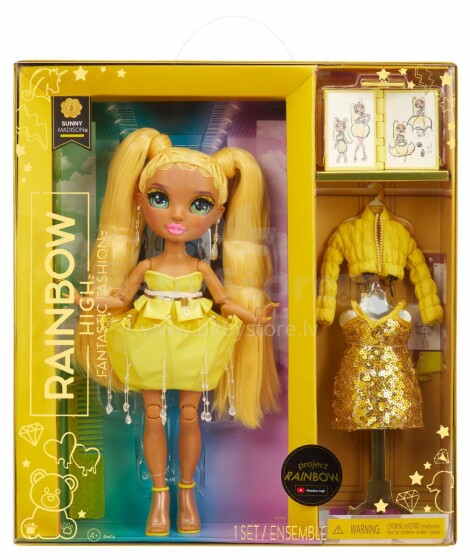 Rainbow High doll Fantastic Fashion Art.587347 yellow, 33 cm
