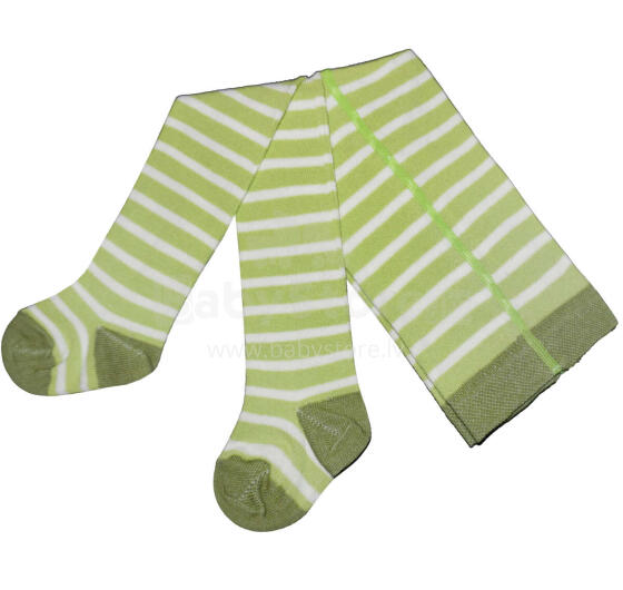Weri Spezials Bērnu Zeķubikses White Stripes Lettuce Green ART.SW-0006 Augstas kvalitātes bērnu kokvilnas Zeķubikses bērniem