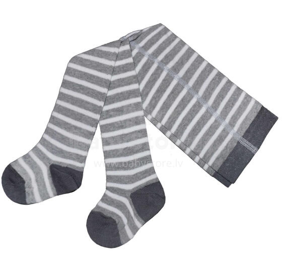 Weri Spezials Детские колготки White Stripes Light Grey ART.SW-0011 Высококачественные детские хлопковые колготки для детей