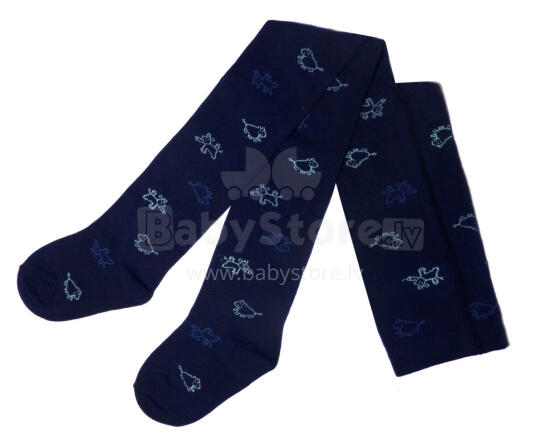 Weri Spezials Children's Tights Zoo Navy ART.SW-1841 High quality children's cotton tights for gilrs