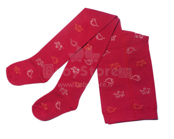 Weri Spezials Children's Tights Zoo Ruby ART.SW-1857 High quality children's cotton tights for gilrs