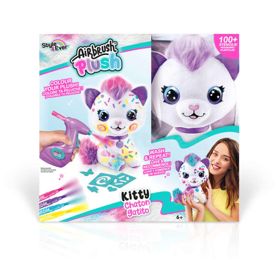 Style 4 Ever игровой набор мягкая игрушка с аэрографом Котенок 25, см