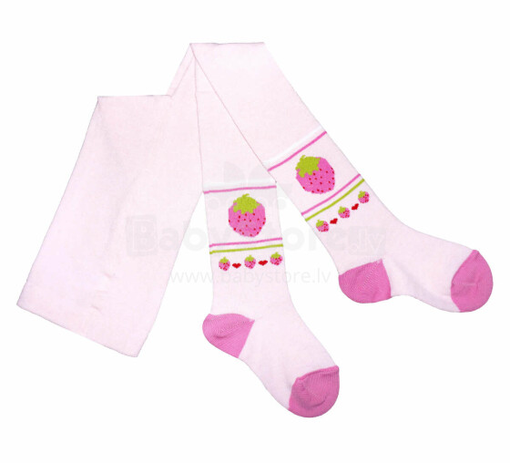 Weri Spezials Детские колготки Big Strawberry Light Pink ART.WERI-5676 Высококачественные детские хлопковые колготки для девочек