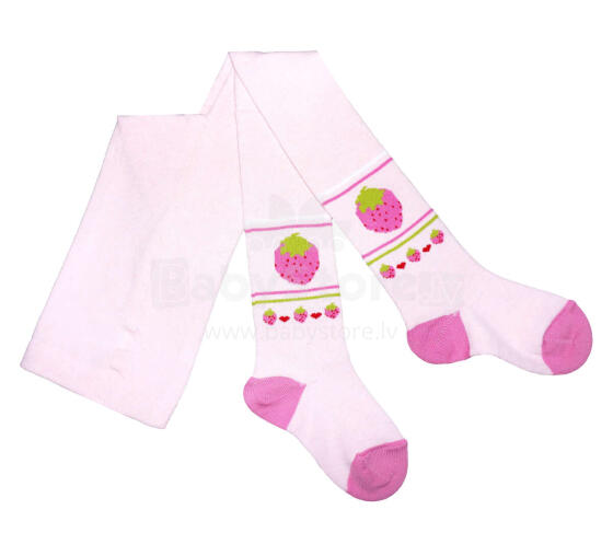 Weri Spezials Bērnu Zeķubikses Big Strawberry Light Pink ART.WERI-5676 Augstas kvalitātes bērnu kokvilnas Zeķubikses meitenēm