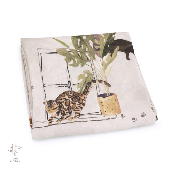 Makaszka Bamboo Swaddle Art.154613 Augstākās kvalitātes muslina ietināšanas autiņš no bambusa,  (75x100 cm)