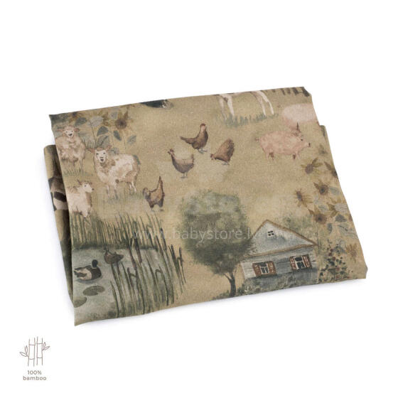 Makaszka Bamboo Swaddle Art.154617 Augstākās kvalitātes muslina ietināšanas autiņš no bambusa,  (75x100 cm)