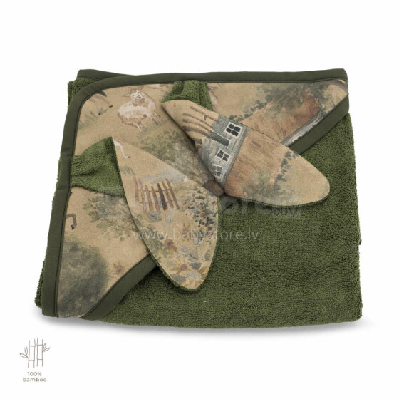 Makaszka Bamboo Soft Art.154671 Детское полотенце  с капюшоном из органического хлопка 90x125см