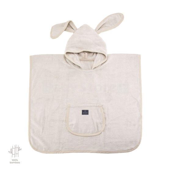 Makaszka Bamboo Poncho Art.154675 Bērnu dvielis-pončo ar kapuci no orgāniskas kokvilnas