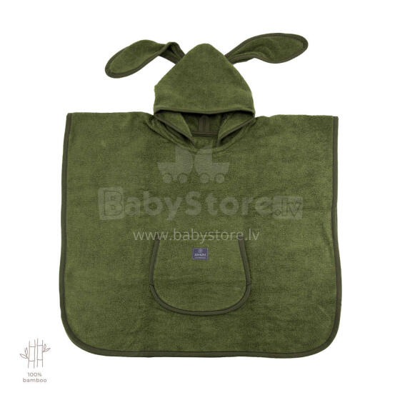 Makaszka Bamboo Poncho Art.154677 Bērnu dvielis-pončo ar kapuci no orgāniskas kokvilnas