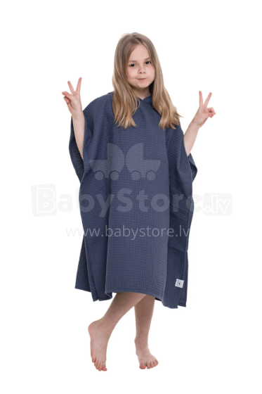 La Bebe™ NO Poncho Towel  Art.154685 Grey Пляжное полотенце-пончо  с капюшоном 90x110 cm