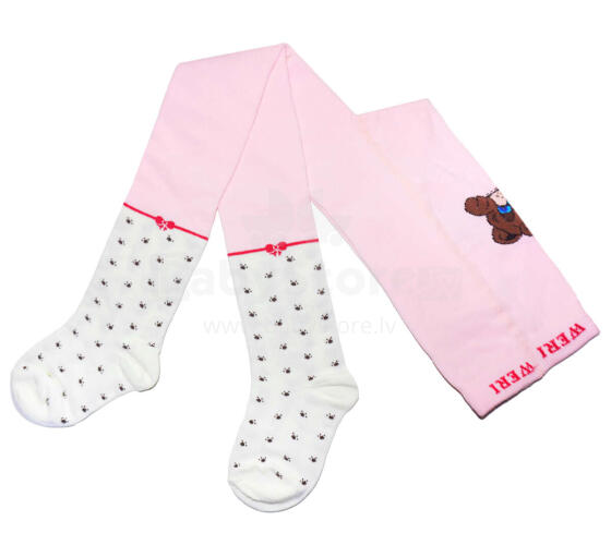 Weri Spezials Детские колготки Racoon Light Pink ART.WERI-2905 Высококачественные детские хлопковые колготки для девочек