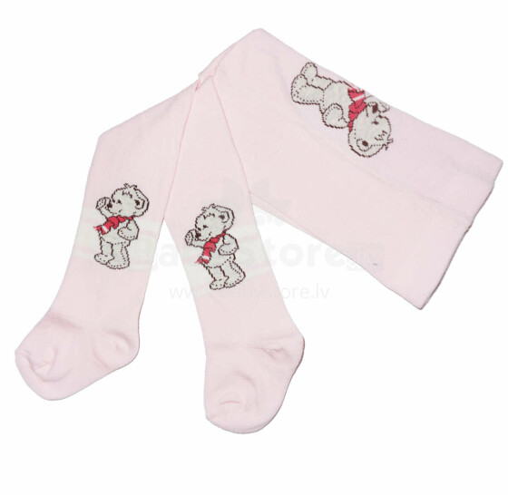 Weri Spezials Children's Tights Teddy Light Pink ART.WERI-2964 High quality children's cotton tights for kids