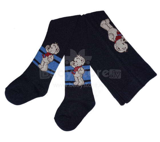 Weri Spezials Детские колготки Teddy Navy ART.WERI-3239 Высококачественные детские хлопковые колготки для детей