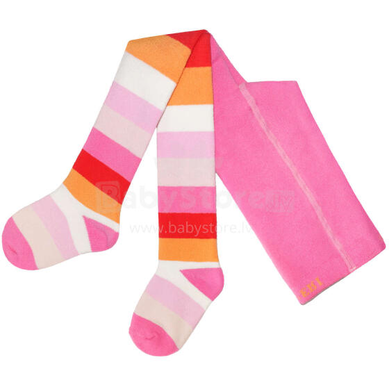 Weri Spezials Bērnu Zeķubikses Big Stripes Pink ART.WERI-0440 Augstas kvalitātes siltas  plīša bērnu kokvilnas Zeķubikses meitenēm