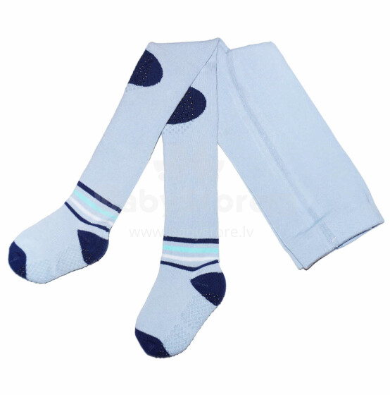 Weri Spezials Children's Tights Four Stripes Light Blue ART.WERI-0402 High quality children's warm plush non-slip cotton tights for boys