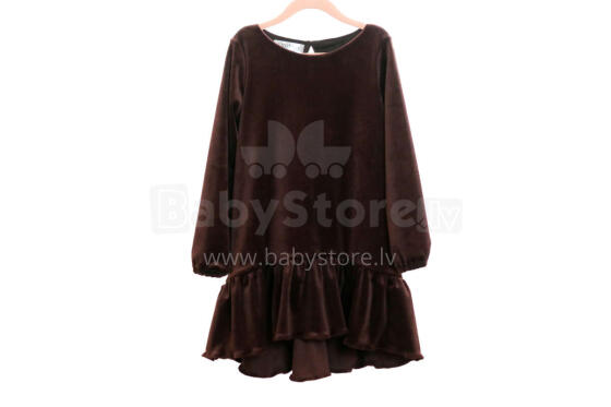 Kroeno Velvet Charm Art.MIK047K Brown Бархатное платье для девочек