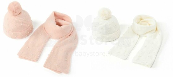 BeSnazzy  Art.CDW-0021 Детская зимняя шерстяная шапка + шарф (48-50 разм.)