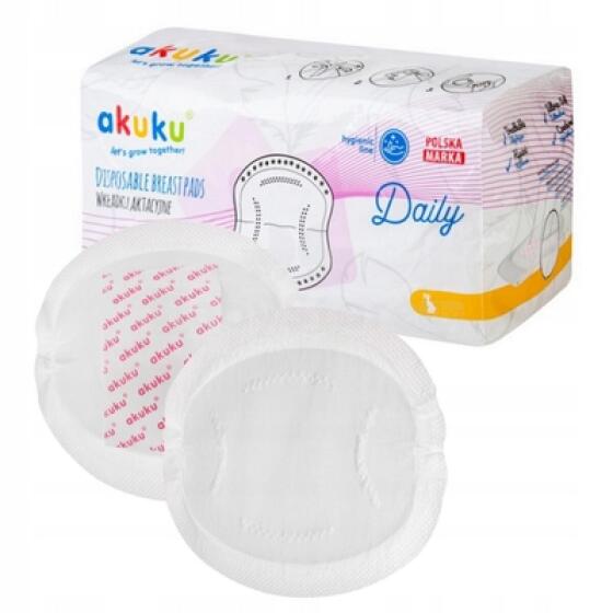 Akuku Pads Art.A0160 White Vienreizējie krūštura ieliktņi (60 gab.)
