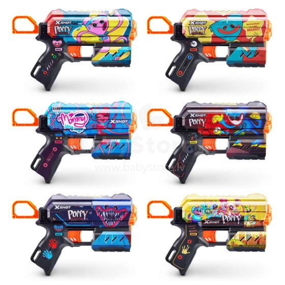 X-SHOT rotaļu pistole "Poppy Playtime", Skins 1. Flux sērija, sortiments, 36649