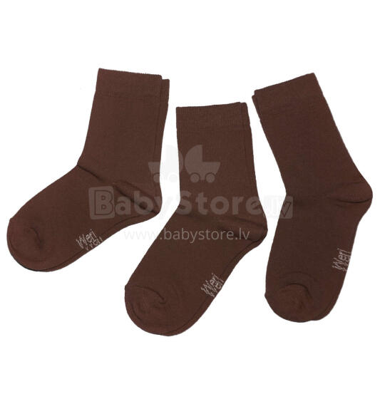 Weri Spezials Детские носки Monochrome Hazelnut ART.SW-0950 Три пары высококачественных детских носков из хлопка